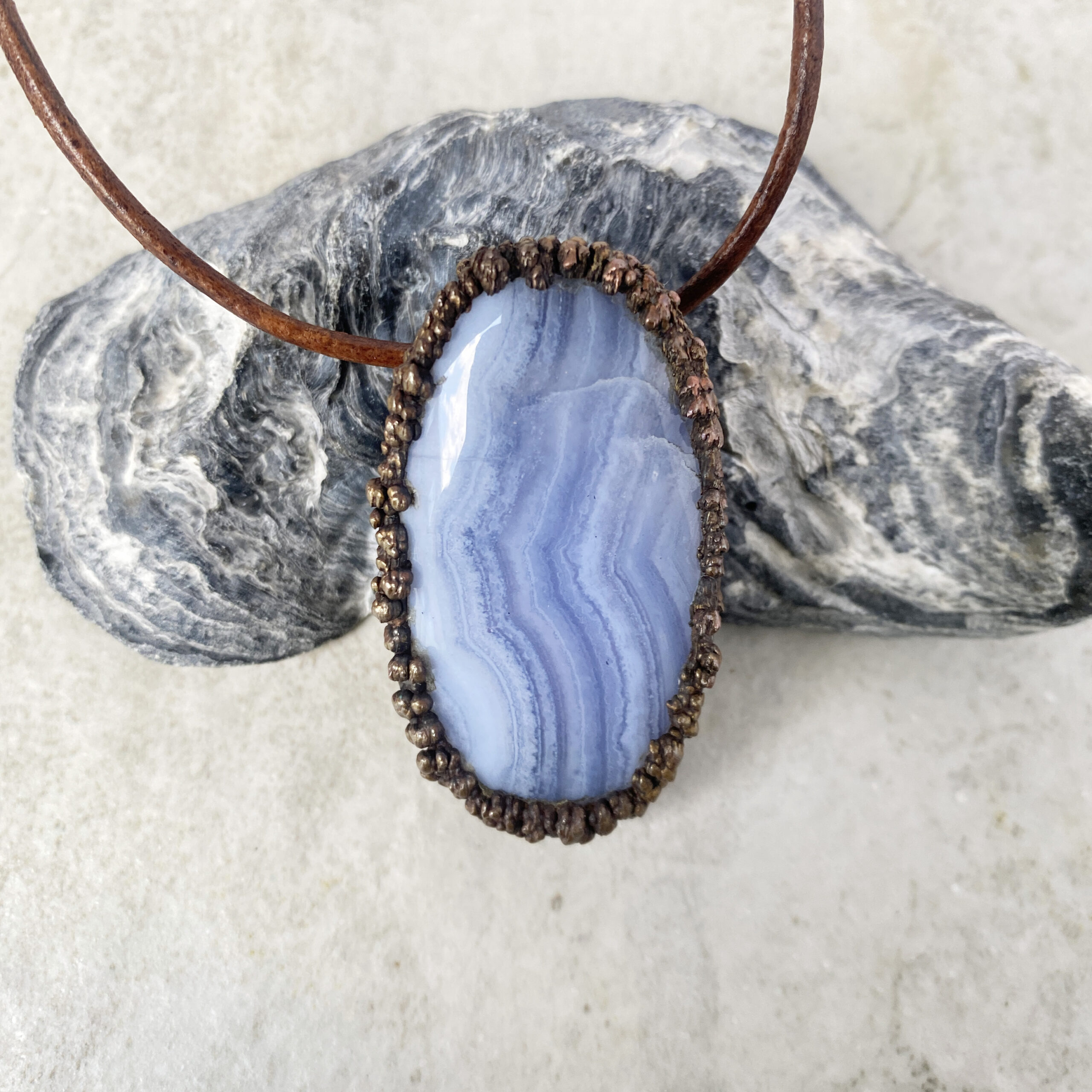 Buy Blue Lace Agate Strand Necklace, Various Lengths Online in India - Etsy