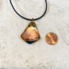rustic copper patina triangle necklace