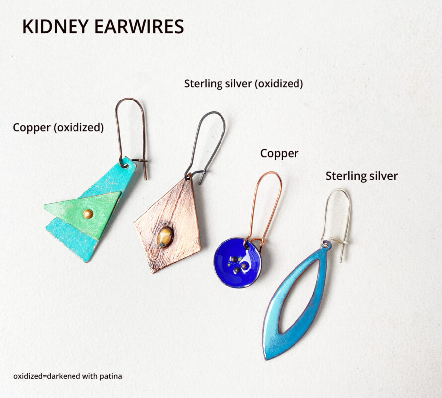 earwire materials and styles - kidney wires