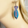 enameled copper fish earrings