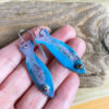 enameled copper fish earrings