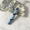 blue corkscrew pendant