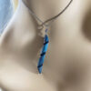 blue corkscrew pendant
