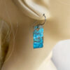 blue patina copper earrings