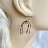 copper and silver mixed metal kinetic earrings
