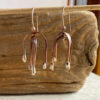 mixed metal copper and sterling silver kinetic earrings