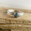aquamarine sterling ring small round blue aquamarine