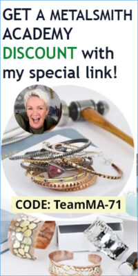 get a discount on metalsmith academy with my special link - learn to make jewelry