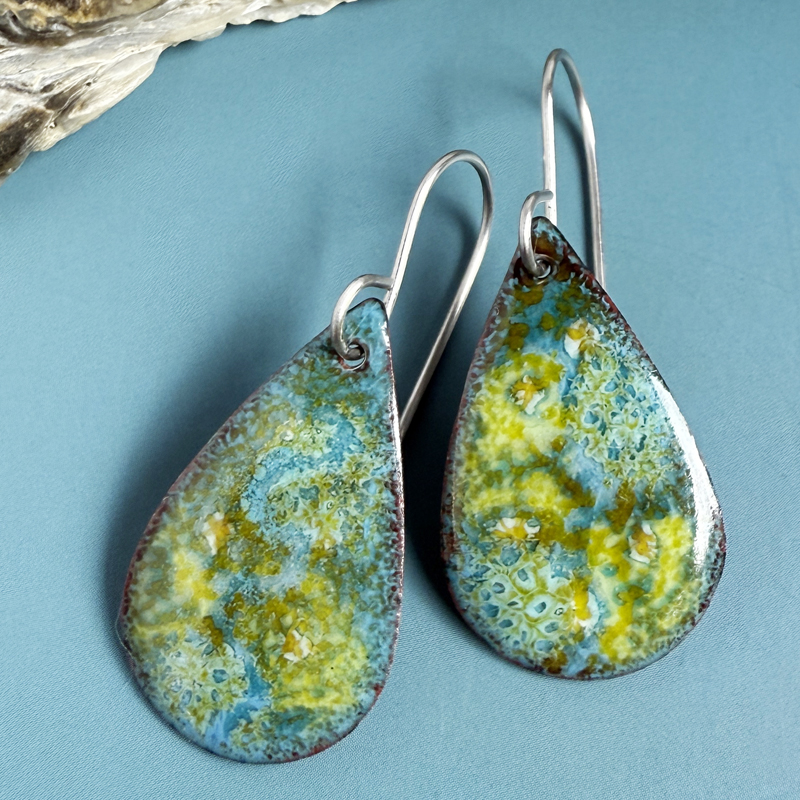 enamel earrings