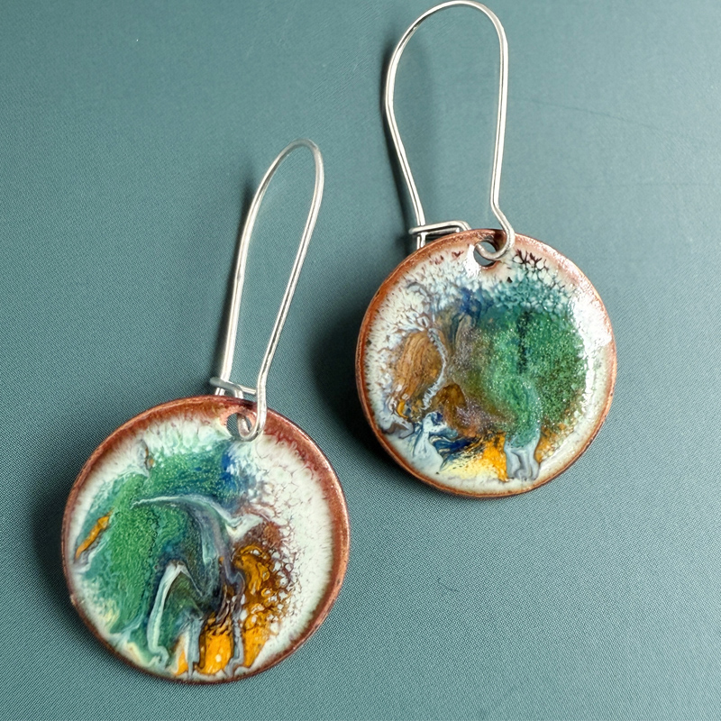 enamel earrings