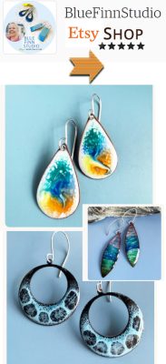 Visit my Etsy Jewelry shop for enameled, flamed and patina pieces